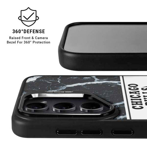 NBA Chicago Bulls Marble Galaxy S25 Kickstand Case